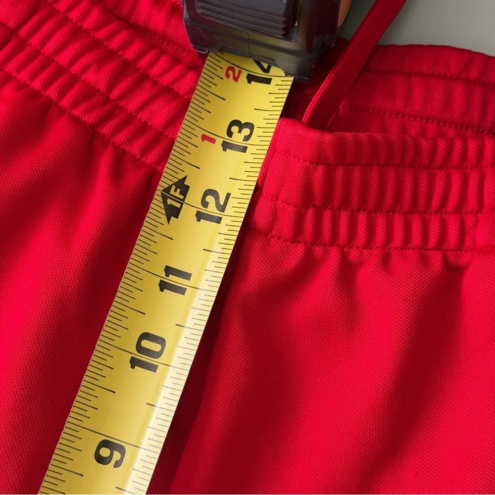 Adidas Originals Scarlet Red 3-Stripes Shorts Men’s Large Trefoil Logo - Picture 10 of 12